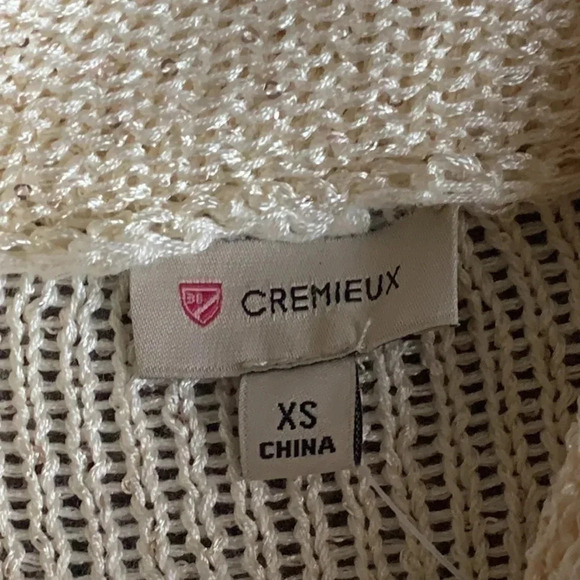 Cremieux Sequin Cow Neck Sweater PullOver XS NWT - Picture 7 of 9